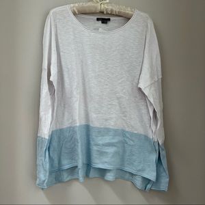 Vince white and blue colored blocked long sleeve.